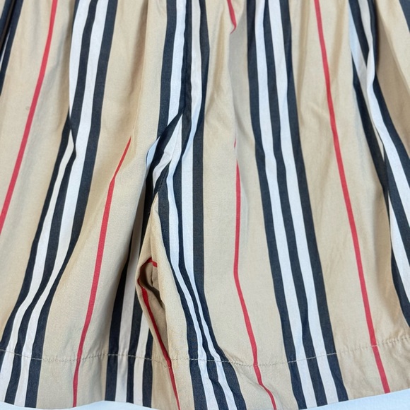 Burberry Tan Striped Tamara Icon Girls Sailor Shorts w/ Button Detail 10Y 140cm - Picture 12 of 16